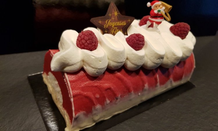 buche framboise vanille (glace)